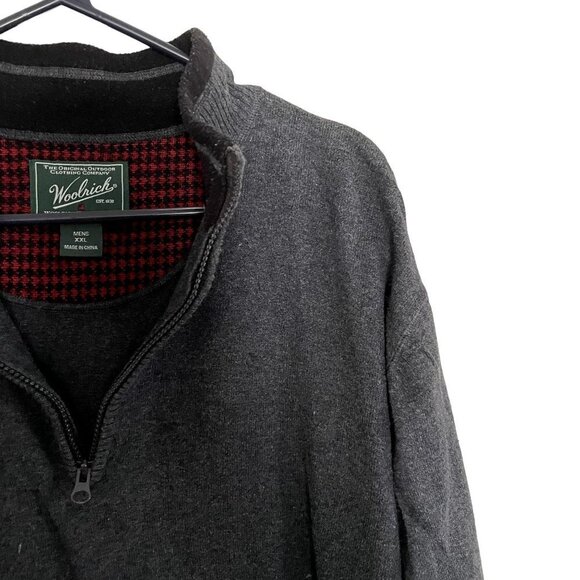 Woolrich gray half zip pullover sweater comfortable warm knit classic winter top - Picture 2 of 6